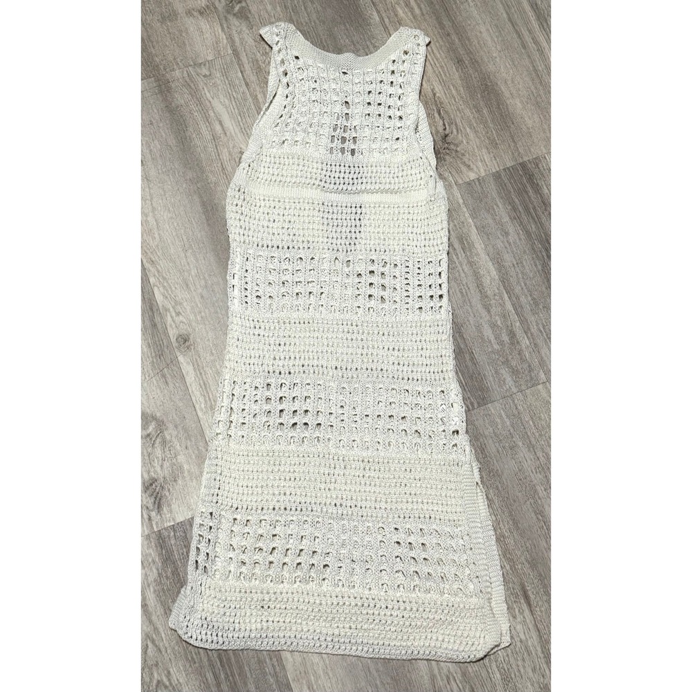 Women's Hollow Out Crochet Cover Up Beach Dress Split Thigh size medium